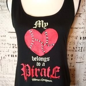 Disney Pirate's Caribbean tank black t-shirt